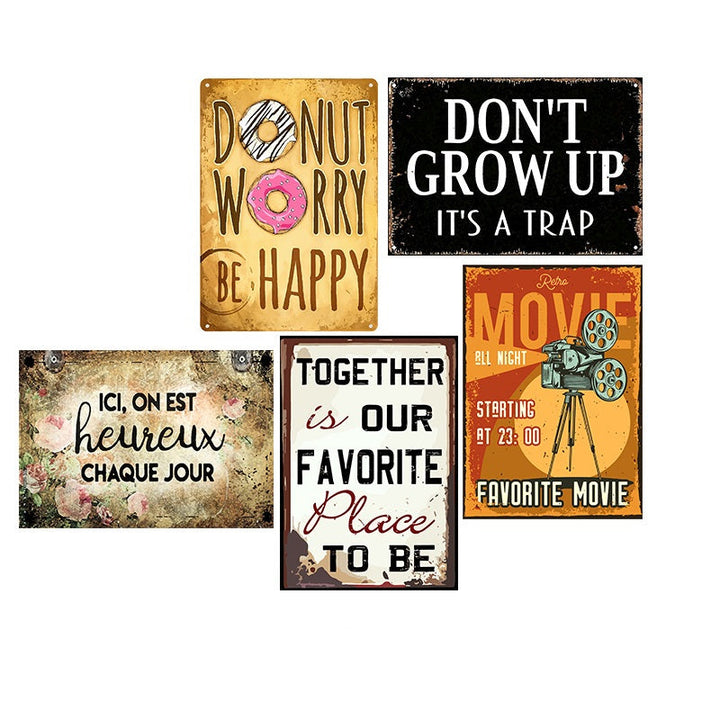 Pack Salon de Thé 5  de 5 plaques au prix de 4