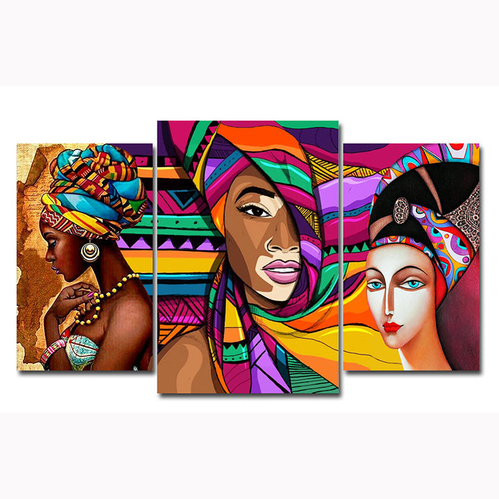 Tableau décoratif mdf - Africano 3pces - 30/50 40/60 30/50 cm