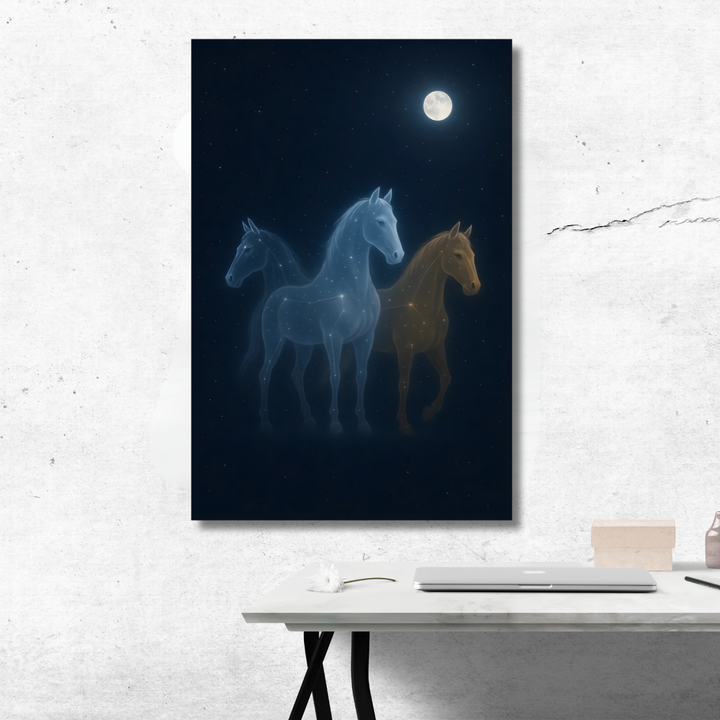 Tableau décoratif – Chevauchée Lunaire – 120 x 80 cm