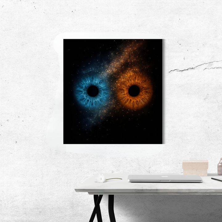 Tableau décoratif – Dualité Cosmique – 100 x 100 cm