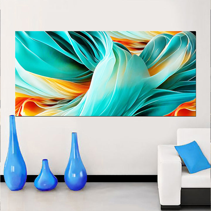 tableau décoratif foulard verte - 170x75 cm bâche