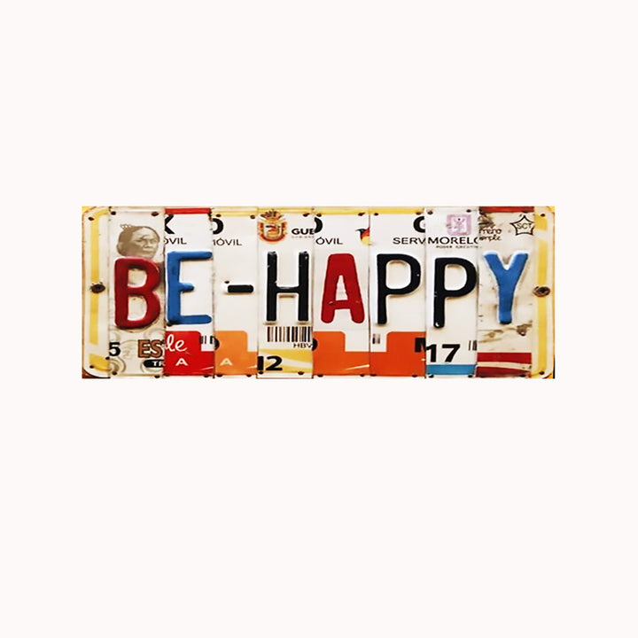 Plaque Be-happy 42 X 15 cm - mdf