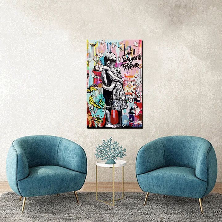 Tableau décoratif - Graffiti Forever - mdf- 40-65 cm - vinyle mat