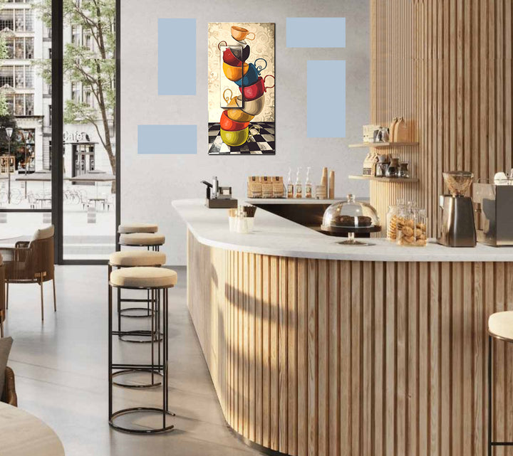 tableau décoratif - Tasse 40-20 cm - vinyle mat