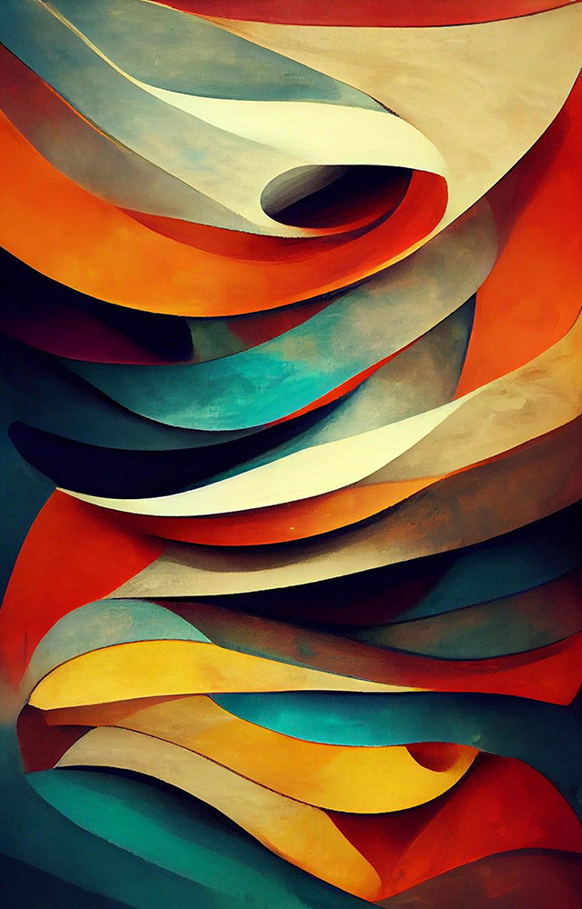 tableau décoratif - Vagues - verticale -75 x 120 cm - bâche enduis