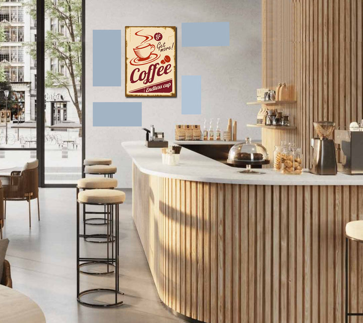 tableau décoratif - Coffe 30-22 cm - vinyle mat