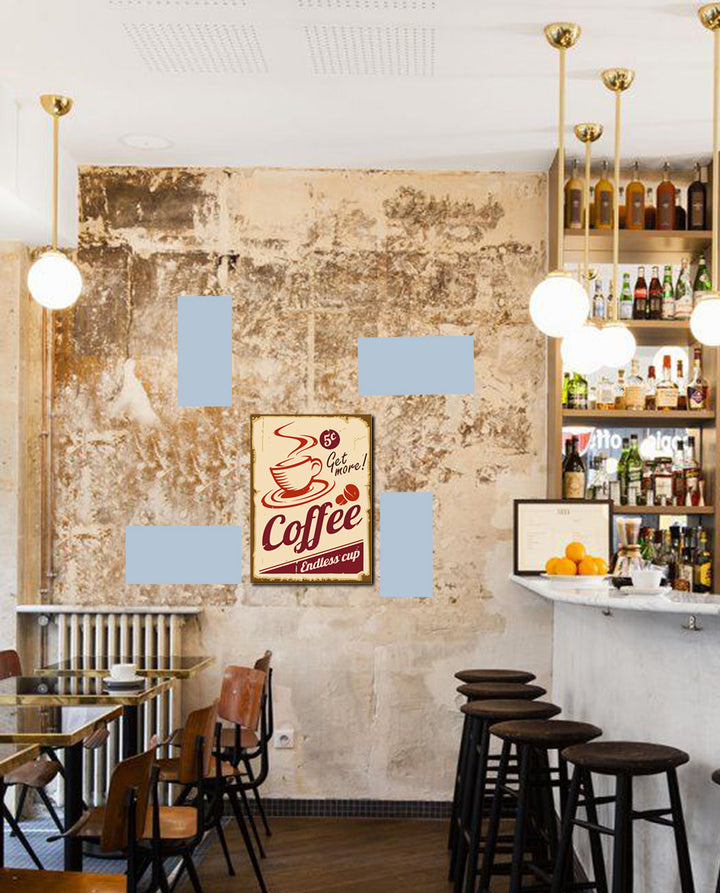 tableau décoratif - Coffe 30-22 cm - vinyle mat