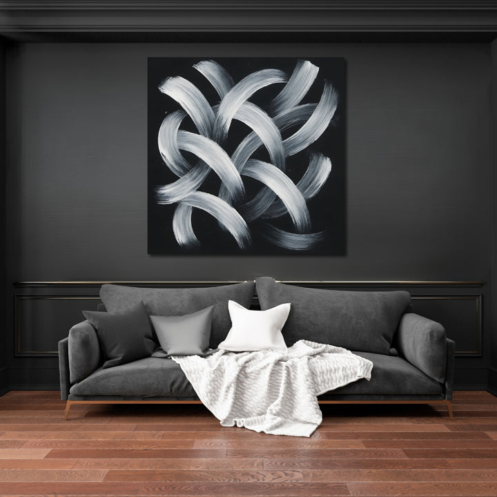 Tableau décoratif – Tressage Silencieux – 100 x 100 cm