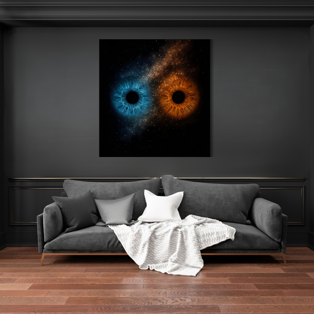 Tableau décoratif – Dualité Cosmique – 100 x 100 cm