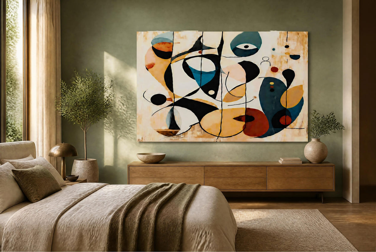 Écho Abstrait : Symphonie de Formes et de Couleurs (80 cm x 120 cm)