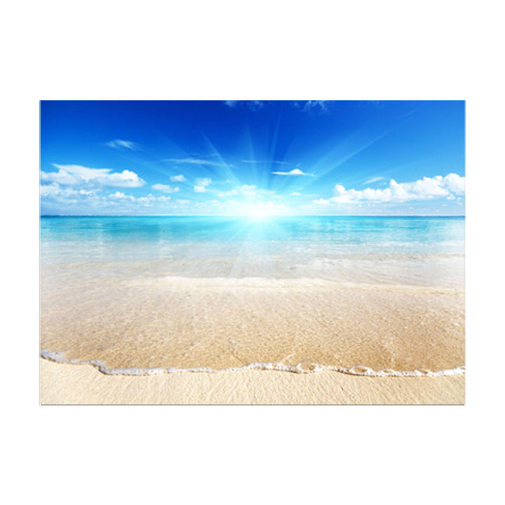 tableau mer plage ciel bleu 80x100 cm - vinyle sur mdf