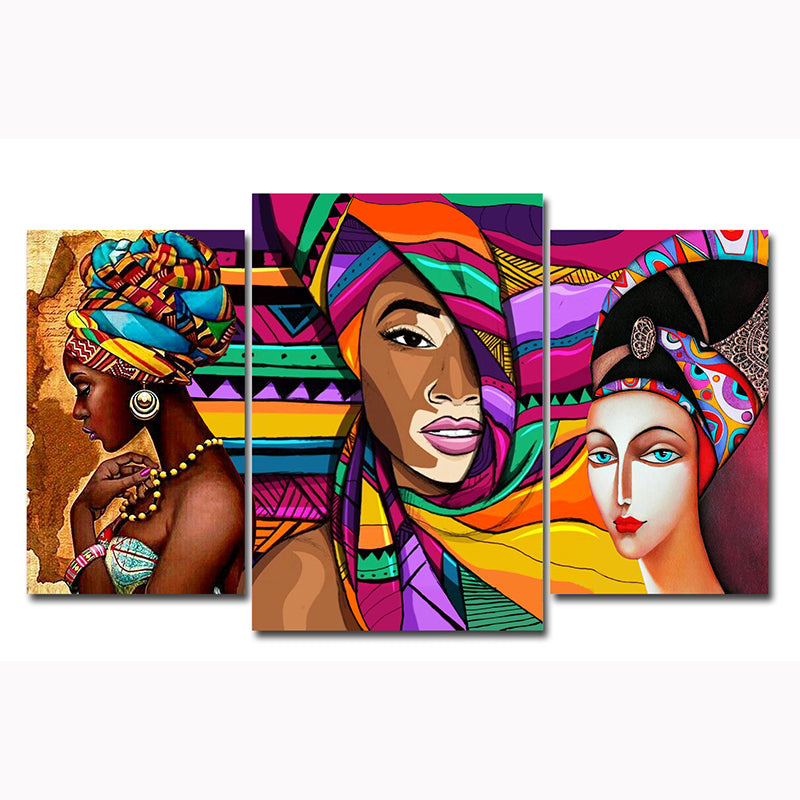 Tableau décoratif mdf - Africano 3pces - 30/50 40/60 30/50 cm