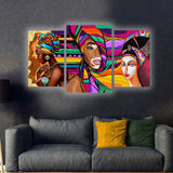 Tableau décoratif mdf - Africano 3pces - 30/50 40/60 30/50 cm
