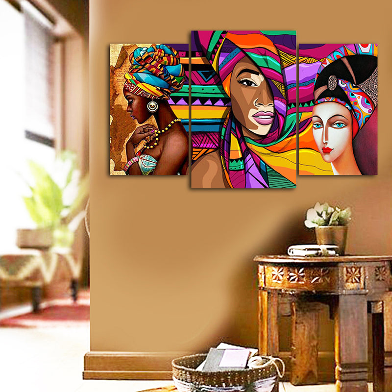 Tableau décoratif mdf - Africano 3pces - 30/50 40/60 30/50 cm