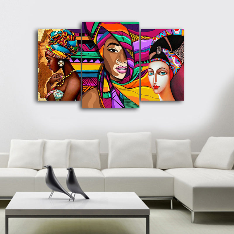 Tableau décoratif mdf - Africano 3pces - 30/50 40/60 30/50 cm