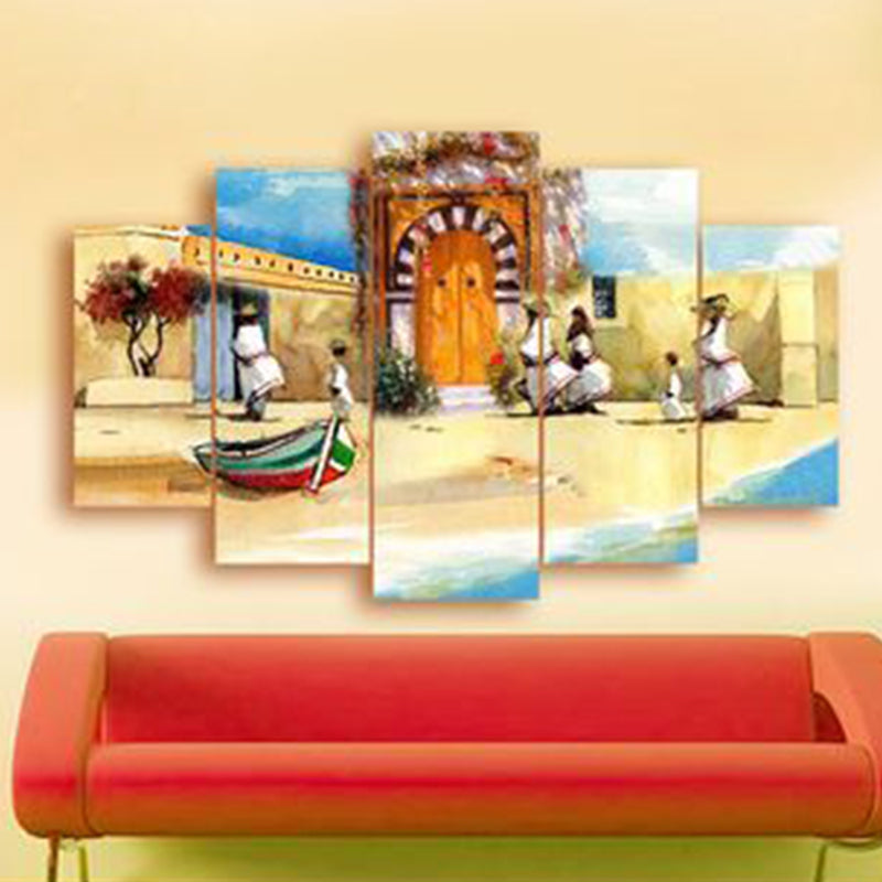 Tableau décoratif 5 pces  - Djerba adorable - 84 x 130 cm