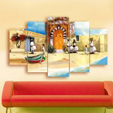 Tableau décoratif 5 pces  - Djerba adorable - 84 x 130 cm