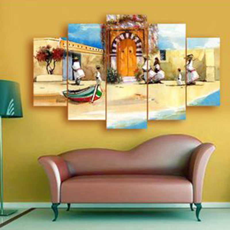 Tableau décoratif 5 pces  - Djerba adorable - 84 x 130 cm