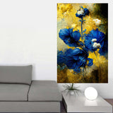 tableau décoratif – Chrome Bleu Nuit et Jaune - 75 x 120 cm - vinyle sur mdf