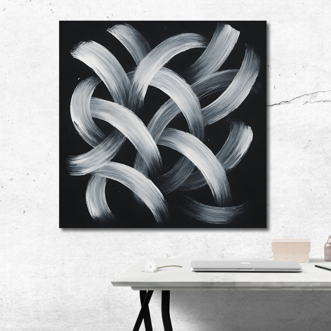 Tableau décoratif – Tressage Silencieux – 100 x 100 cm