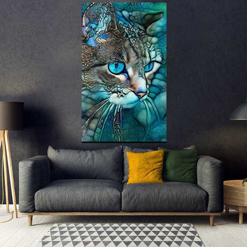 Tableau décoratif chat - 100 x 60 cm