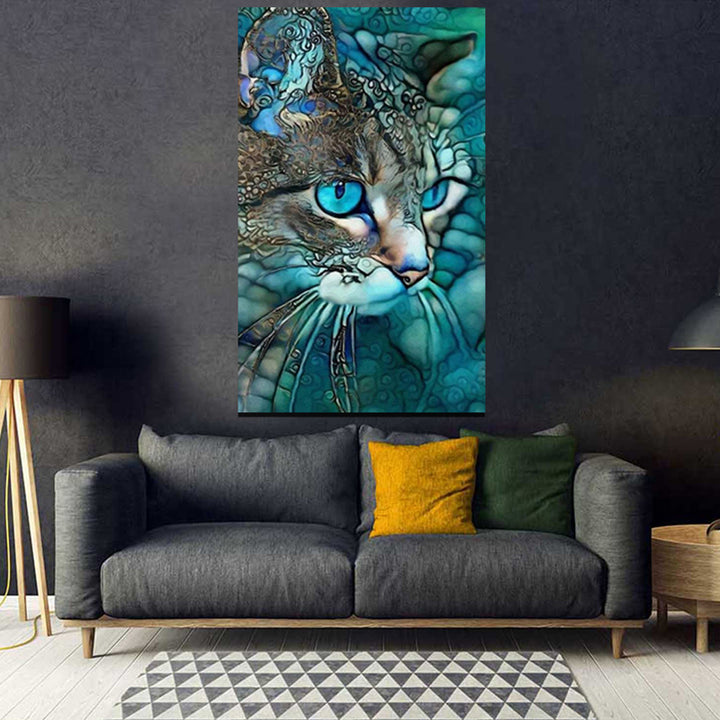 Tableau décoratif chat - 100 x 60 cm