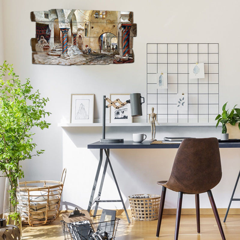 tableau décoratif peinture médina - 35 x 60 cm