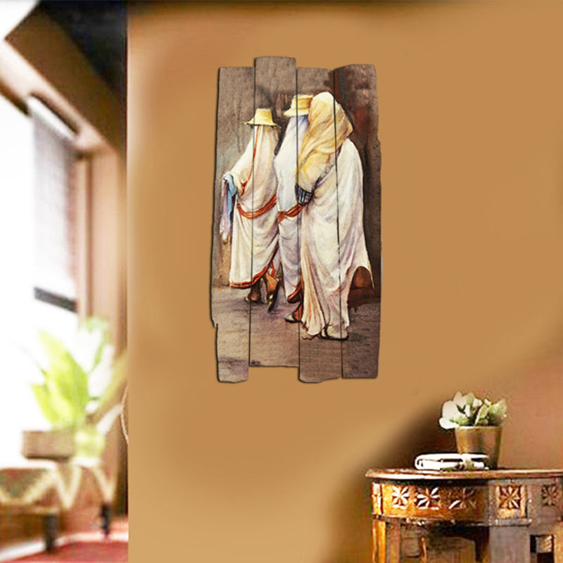 Tableau décoratif peinture - femme djerbienne - 35 x 60 cm