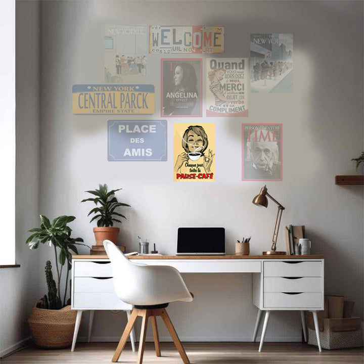 tableau décoratif - Pause 30-21 cm - vinyle mat