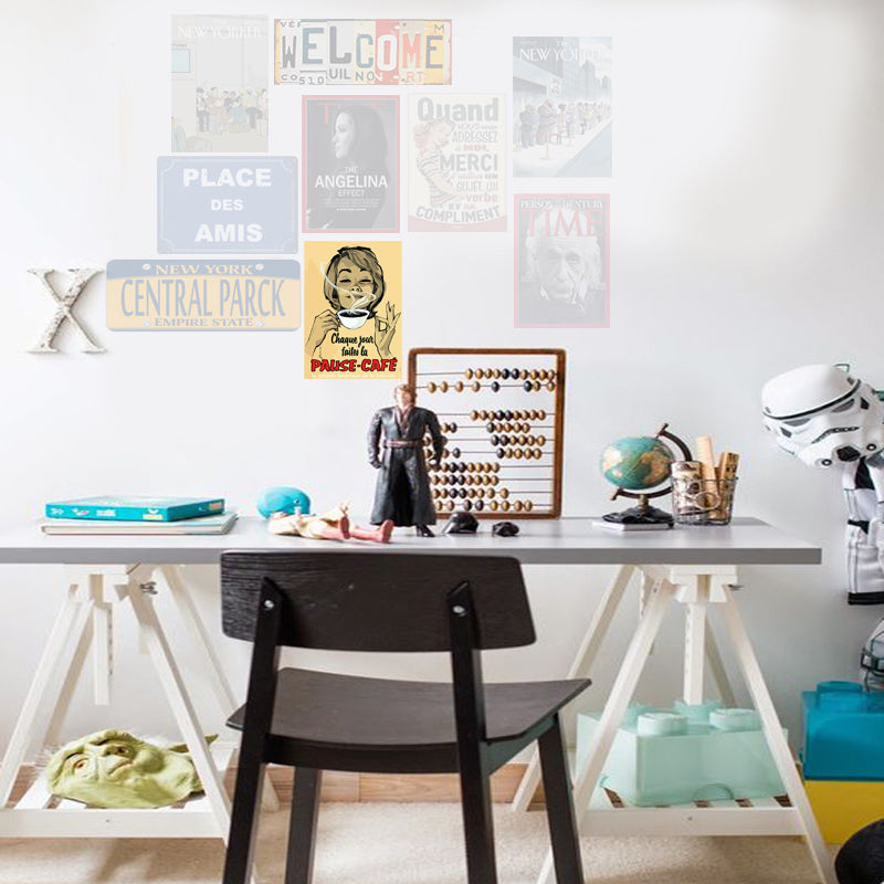 tableau décoratif - Pause 30-21 cm - vinyle mat