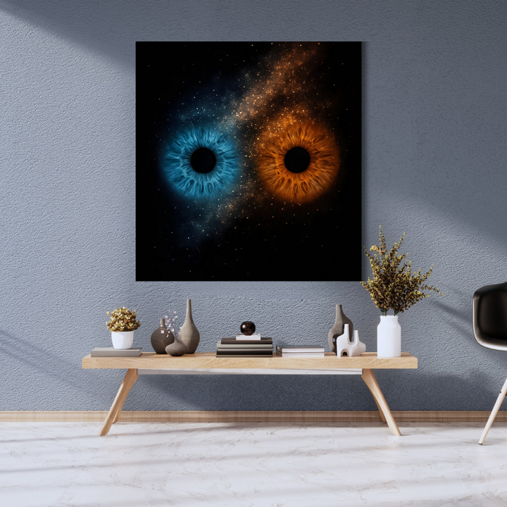 Tableau décoratif – Dualité Cosmique – 100 x 100 cm