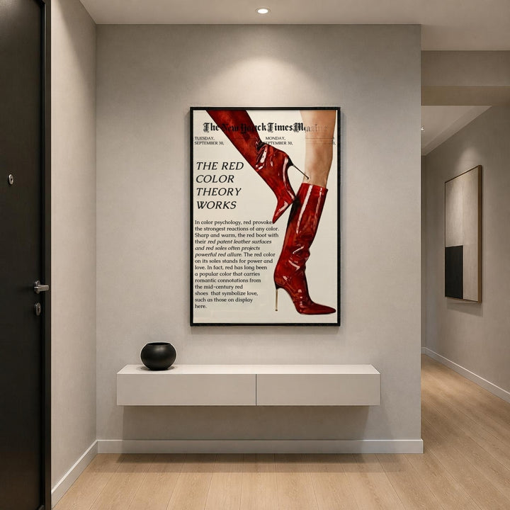 Tableau Décoratif "The Red Color Theory" Style Magazine