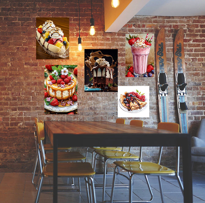 Pack de 5 Tableaux Modernes  – Collection j'Adore