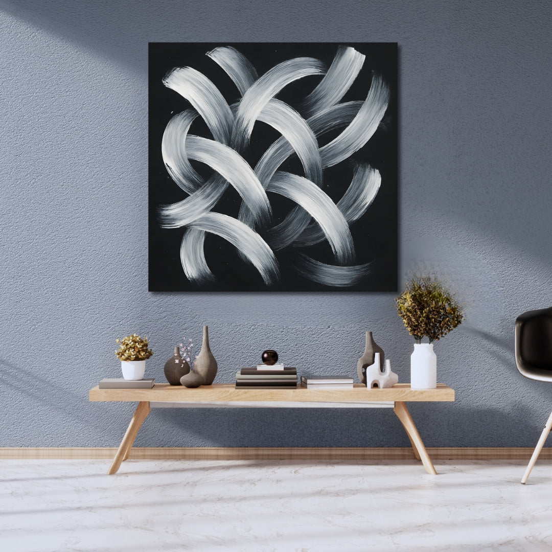 Tableau décoratif – Tressage Silencieux – 100 x 100 cm