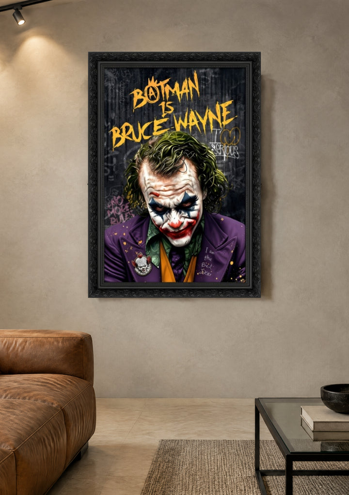 Tableau Décoratif "The Joker's Secret" – Street Art & Pop Culture  ( 100 cm X 70 cm )