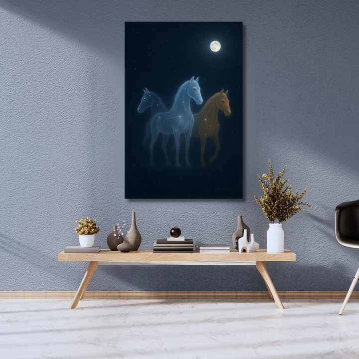 Tableau décoratif – Chevauchée Lunaire – 120 x 80 cm