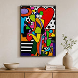 Tableau Pop Art Vibrant - Amour & Couleurs ( 100 cm X 70 cm )