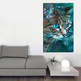 Tableau décoratif chat - 100 x 60 cm