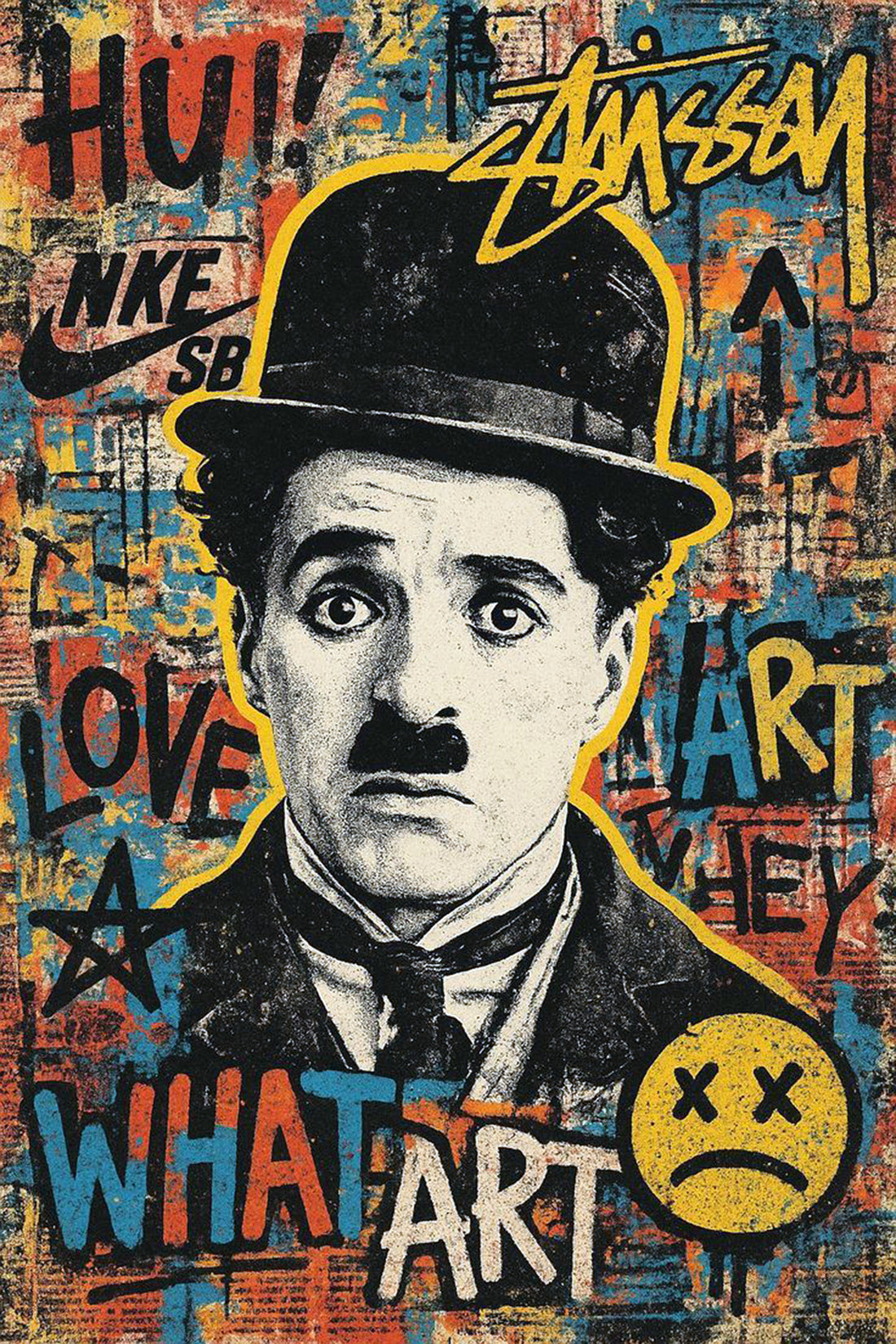 tableau charlot - 30x45cm