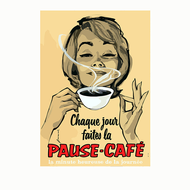 tableau décoratif - Pause 30-21 cm - vinyle mat