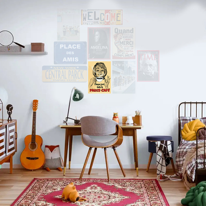 tableau décoratif - Pause 30-21 cm - vinyle mat