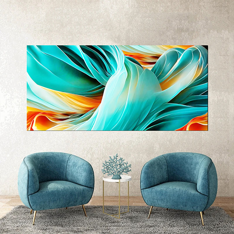 tableau décoratif foulard verte - 170x75 cm bâche