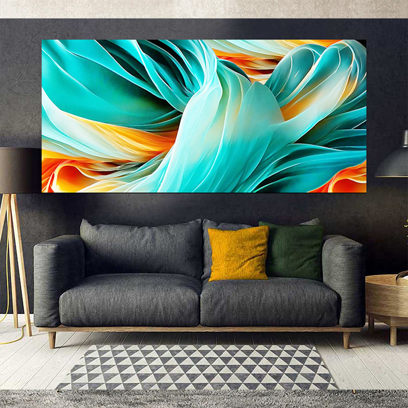 tableau décoratif foulard verte - 170x75 cm bâche