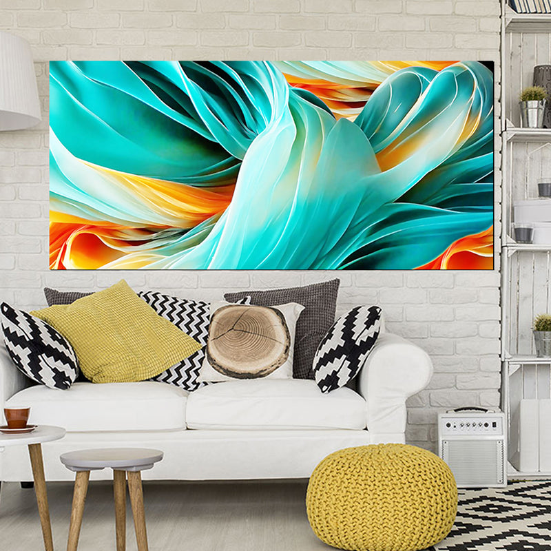 tableau décoratif foulard verte - 170x75 cm bâche