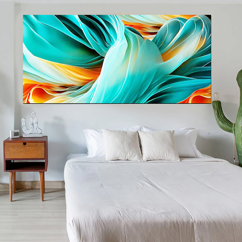 tableau décoratif foulard verte - 170x75 cm bâche