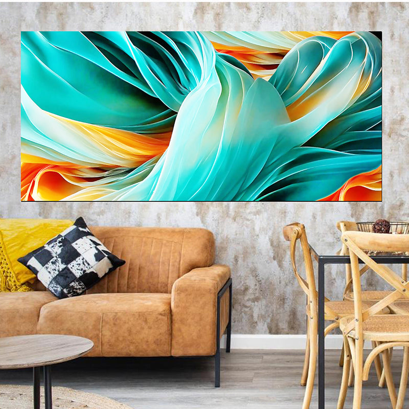 tableau décoratif foulard verte - 170x75 cm bâche