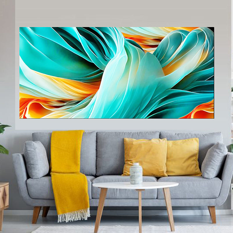 tableau décoratif foulard verte - 170x75 cm bâche