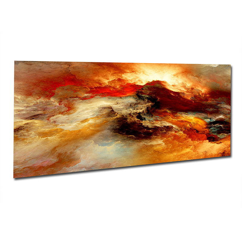 Tableau décoratif abstrait miel - 170x75 cm