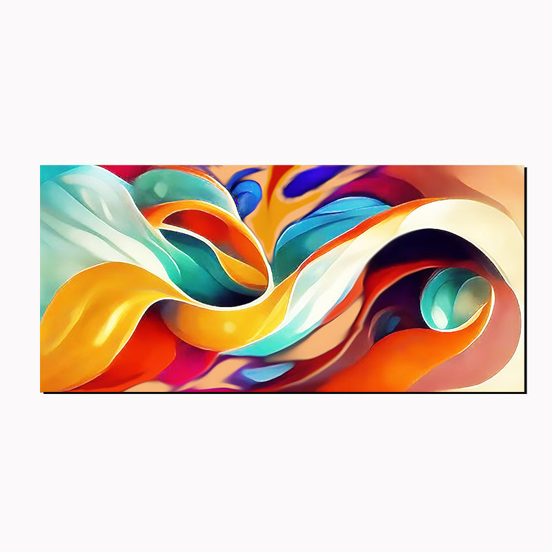 tableau décoratif bache - orangé abstraite - 170x75 cm