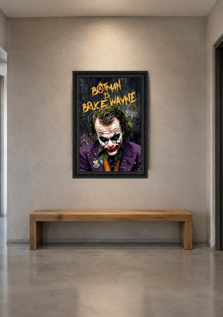 Tableau Décoratif "The Joker's Secret" – Street Art & Pop Culture  ( 100 cm X 70 cm )